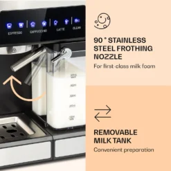 Arabica Comfort Espressomaschine 1350W 20 Bar 1,8l Touch-Bedienfeld Edelstahl -De’Longhi Verkaufsgeschäft 0044b9ebf12ddd640922f12f68151da3