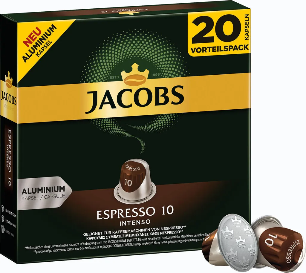JACOBS Espresso 10 Intenso 200 Nespresso®* Kompatible Kaffeekapseln 2 JACOBS Espresso 10 Intenso 200 Nespresso®* Kompatible Kaffeekapseln – Bild 2