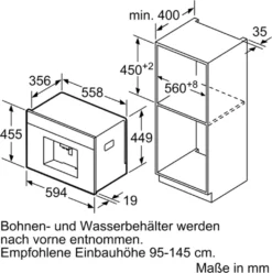 Bosch CTL636EB6 Einbau-Kaffeevollautomat -De’Longhi Verkaufsgeschäft 04ce8426d6485dd7d79257bb0f108148