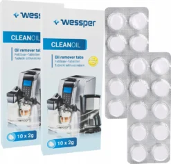 Wessper 20 Stück Reinigungstabletten Für Alle Kaffeevollautomaten Und Kaffeemaschinen