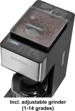 ProfiCook Kaffeeautomat Mit Mahlwerk PC-KA 1138 Edelstahl/schwarz Für 8-10 Tassen -De’Longhi Verkaufsgeschäft 087b75600395840d8ae7bd2c265b5161