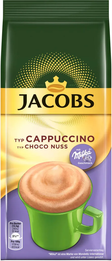 JACOBS Löskaffee Typ Cappuccino 8 X Choco Nuss + 8 X Choco Vanille