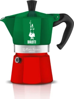 Bialetti - Moka Express Collection Italia (Tricolour), 3-Tassen-Kaffeemaschine, Aluminium -De’Longhi Verkaufsgeschäft 0dd14bf19703dee2327ceec118df5997