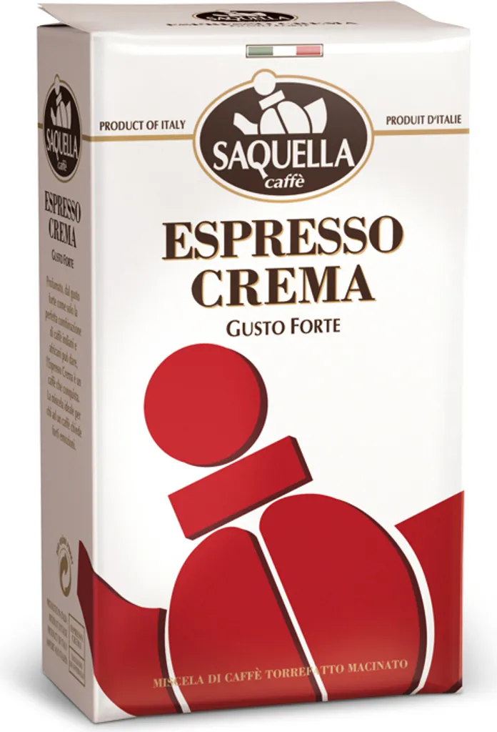Caffe Espresso Crema Gusto Forte 250g Gemahlen | Saquella 1 Caffe Espresso Crema Gusto Forte 250g Gemahlen | Saquella