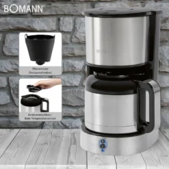 Bomann Thermo-Kaffeeautomat KA 6037 CB Edelstahl/schwarz 11 Bomann Thermo-Kaffeeautomat KA 6037 CB Edelstahl/schwarz -De’Longhi Verkaufsgeschäft 1131f6fa5baca8f44ae21d0c75392b49