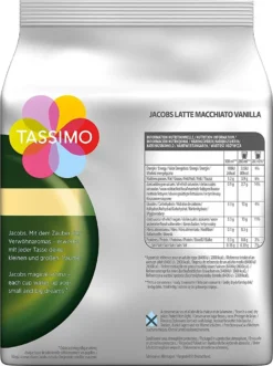 TASSIMO Jacobs Typ Latte Macchiato Vanilla 5er Pack T Discs Kapseln 5x8 Getränke -De’Longhi Verkaufsgeschäft 12119f8a6ddae7824c7d25c127525af3