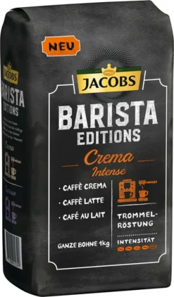 JACOBS Kaffeebohnen Barista Editions Crema Intense 3 Kg Geöstete Bohnen+ 1 Jacobs Barista Becher+ 1 Dose -De’Longhi Verkaufsgeschäft 128bb6f7db2433f14e6cce4934c50c00 1