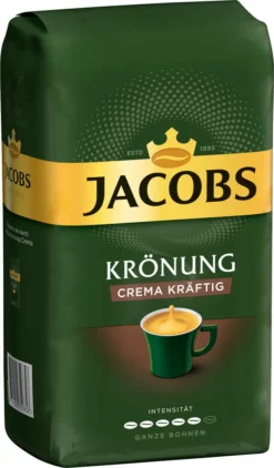 JACOBS Kaffeebohnen Krönung Crema Kräftig 3 Kg Geröstete Ganze Bohnen + 1 Jacobs Barista Becher + 1 Dose -De’Longhi Verkaufsgeschäft 13e74f28c6aef51d5c0ac230d8eb3e15