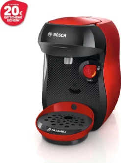 TASSIMO Kaffeekapselmaschine Happy TAS1003, Rot -De’Longhi Verkaufsgeschäft 14713a9c90c917ef48715648bd609a08