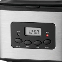 Clatronic KA 3642 Kaffeefiltermaschine Für 12-14 Tassen 1,5 L, Programmierbare 24-Stunden LCD-Digital-Zeitschaltuhr, Edelstahlfront -De’Longhi Verkaufsgeschäft 15a474e4eb56d8c5e67e5a687f87843a