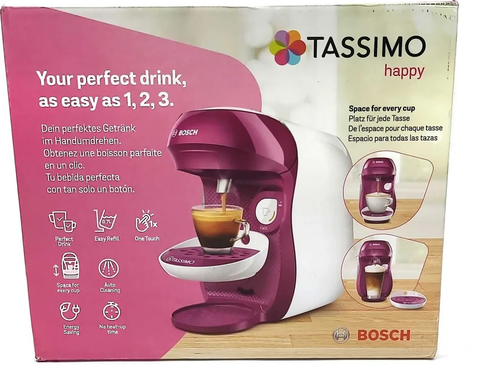 Bosch TASSIMO HAPPY Wild Purple +20 € Gutschein 1400 Watt 0,7 Liter Wassertank 18 Bosch TASSIMO HAPPY Wild Purple +20 € Gutschein 1400 Watt 0,7 Liter Wassertank – Bild 18