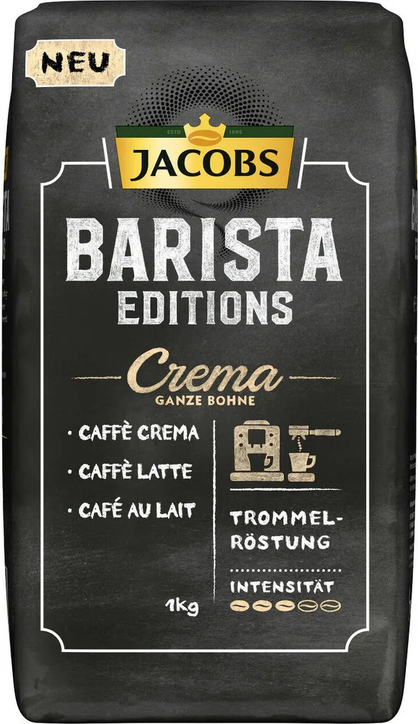 JACOBS Kaffeebohnen Barista Editions Crema 3 Kg Geröstete Bohnen + 1 Jacobs Barista Becher + 1 Dose 2 JACOBS Kaffeebohnen Barista Editions Crema 3 Kg Geröstete Bohnen + 1 Jacobs Barista Becher + 1 Dose – Bild 2