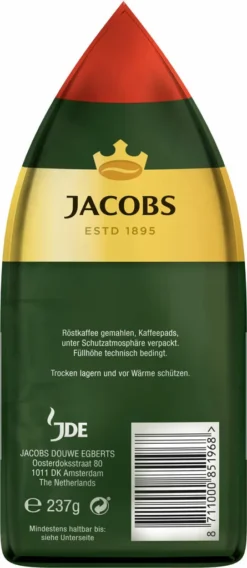 JACOBS Pads Crema Classic UTZ- 5 X 36 Getränke Vorteilspack + 1 Senseo Dose -De’Longhi Verkaufsgeschäft 191b18e0fea025b381b0ece3090967de