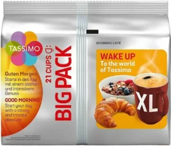 TASSIMO Morning Café XL Big Packs Mix-Paket 3 Sorten 6 Packungen 126 Getränke -De’Longhi Verkaufsgeschäft 1970c6541a9958814a889ea58807a064