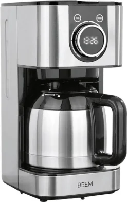 BEEM FRESH-AROMA-SWITCH Filterkaffeemaschine - Thermo Edelstahl 1 L Thermoskanne Bedienrad 24h-Timer 800 W Für 4-8 Tassen Kaffeemaschine Timer 33 BEEM FRESH-AROMA-SWITCH Filterkaffeemaschine - Thermo Edelstahl 1 L Thermoskanne Bedienrad 24h-Timer 800 W Für 4-8 Tassen Kaffeemaschine Timer -De’Longhi Verkaufsgeschäft 1a867a5cbcd0987a986bea6f252ed792