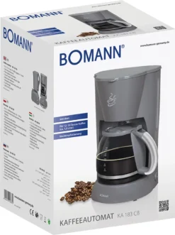 BOMANN Kaffeeautomat KA 183 CB Grau Filter Kaffeemaschine 12–14 Tassen 900W -De’Longhi Verkaufsgeschäft 1c74958af2da1a5d79c657e078b1802f
