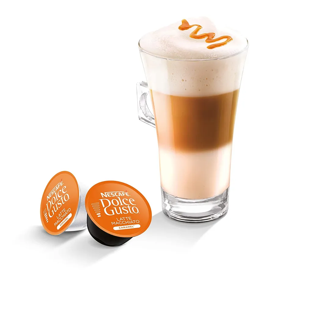 Nescafé® Nescafé Dolce Gusto Caramel Latte Macchiato, Karamell, Kapseln, Kaffeekapsel, Café, Coffee, Kaffee, 16 Kapseln (8 Portionen) 2 Nescafé® Nescafé Dolce Gusto Caramel Latte Macchiato, Karamell, Kapseln, Kaffeekapsel, Café, Coffee, Kaffee, 16 Kapseln (8 Portionen) – Bild 2