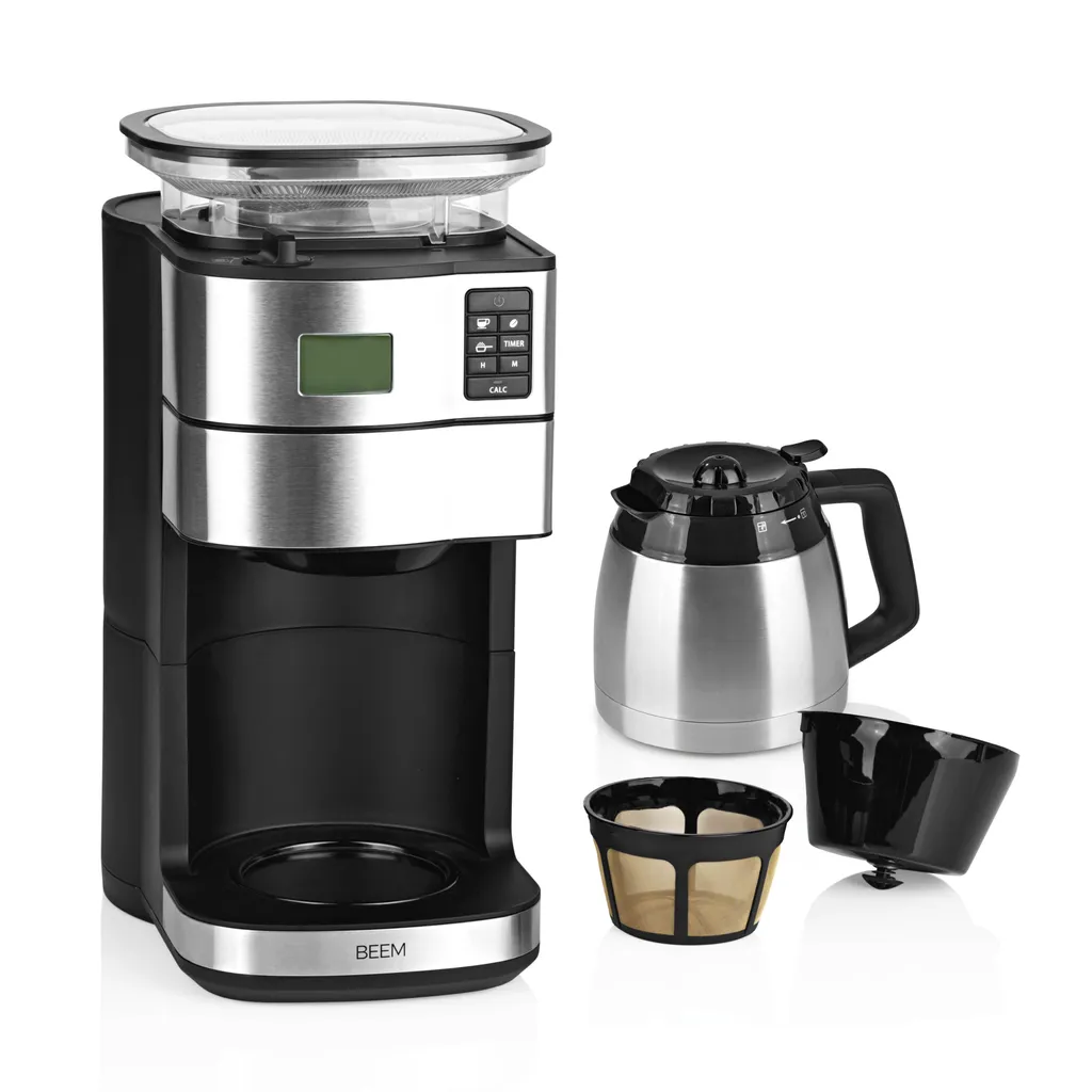 BEEM FRESH-AROMA-PERFECT II Filterkaffeemaschine Mit Mahlwerk - Thermo Kaffeemaschine Filterkaffeemaschine 10 Tassen Timer Thermoskanne Edelstahl 2 BEEM FRESH-AROMA-PERFECT II Filterkaffeemaschine Mit Mahlwerk - Thermo Kaffeemaschine Filterkaffeemaschine 10 Tassen Timer Thermoskanne Edelstahl – Bild 2