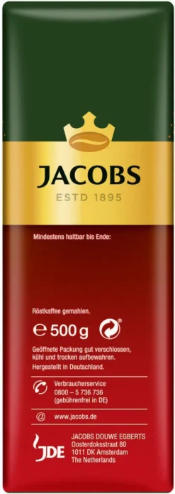 JACOBS Meisterröstung Filterkaffee 12 X 500 G Kaffee Gemahlen 10 JACOBS Meisterröstung Filterkaffee 12 X 500 G Kaffee Gemahlen -De’Longhi Verkaufsgeschäft 2333e19930ae3fd054ea733728a59e5c 2