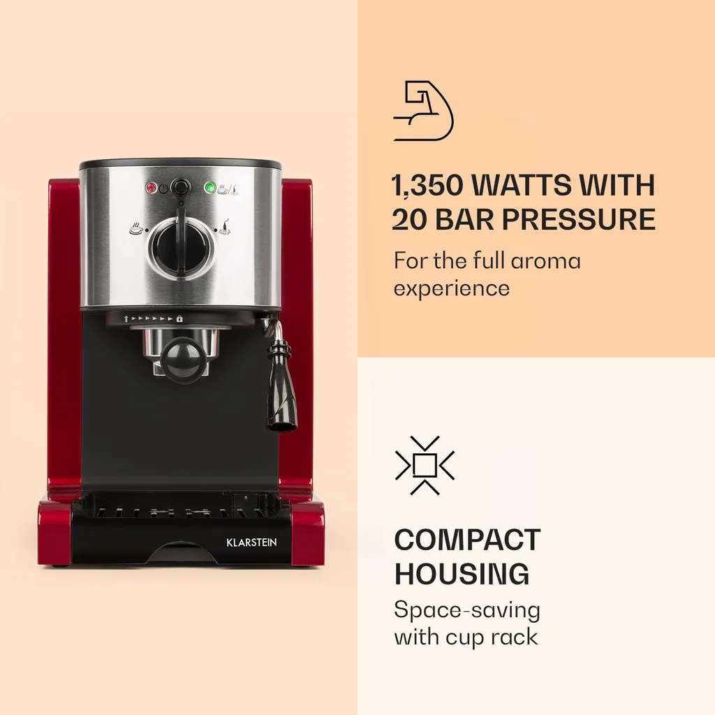 Passionata 20 Espressomaschine 20 Bar 6 Tassen 1,25 Liter Milchschaum 3 Passionata 20 Espressomaschine 20 Bar 6 Tassen 1,25 Liter Milchschaum – Bild 3