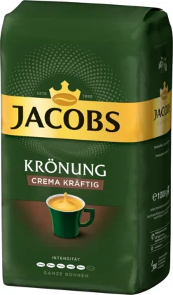 JACOBS Kaffeebohnen Krönung Crema Kräftig 3 Kg Geröstete Ganze Bohnen + 1 Jacobs Barista Becher + 1 Dose -De’Longhi Verkaufsgeschäft 2f14e5d5a708b571253680195fb3c668
