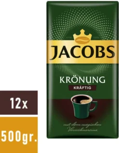 JACOBS Krönung Kräftig Filterkaffee 12 X 500 G Kaffee Gemahlen -De’Longhi Verkaufsgeschäft 305825761fd04cef850bd0361d5d5d43