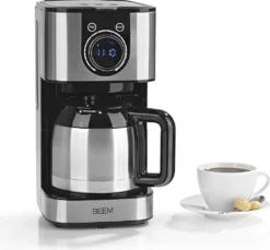 BEEM FRESH-AROMA-SWITCH Filterkaffeemaschine - Thermo Edelstahl 1 L Thermoskanne Bedienrad 24h-Timer 800 W Für 4-8 Tassen Kaffeemaschine Timer 30 BEEM FRESH-AROMA-SWITCH Filterkaffeemaschine - Thermo Edelstahl 1 L Thermoskanne Bedienrad 24h-Timer 800 W Für 4-8 Tassen Kaffeemaschine Timer -De’Longhi Verkaufsgeschäft 31144091f81c61c0b937227dff3944a5