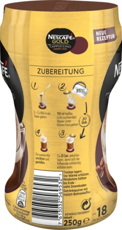 Nescafé® Nescafé Gold Typ Cappuccino Cremig Zart | 250g -De’Longhi Verkaufsgeschäft 33e77e84d8b6287fd5ae89bfae36e9f9