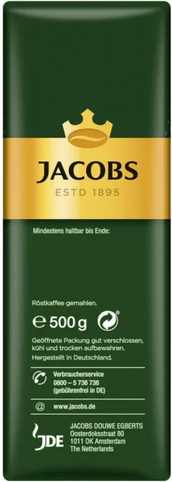 JACOBS Filterkaffee Krönung 6x500g Pulver-Kaffee Gemahlen Röstkaffee 1,5kg 9 JACOBS Filterkaffee Krönung 6x500g Pulver-Kaffee Gemahlen Röstkaffee 1,5kg -De’Longhi Verkaufsgeschäft 3727be2faf9dff5a6748260d68714306