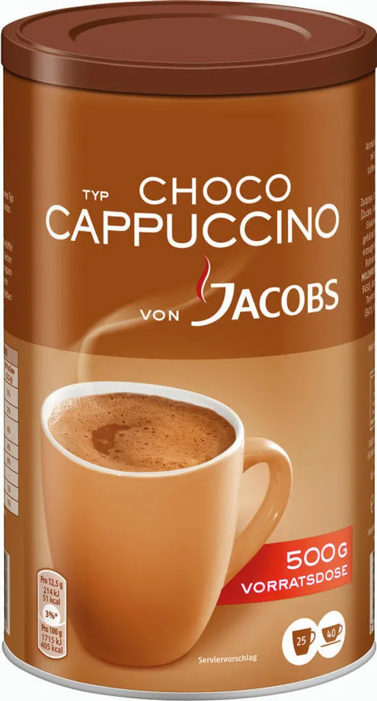 JACOBS Löskaffee Typ Choco Cappuccino 500 G Dose Löslicher Kaffee Mit Kakao 2 JACOBS Löskaffee Typ Choco Cappuccino 500 G Dose Löslicher Kaffee Mit Kakao – Bild 2
