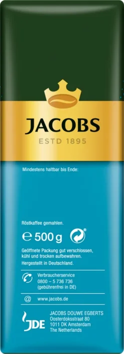 Jacobs Filterkaffee Auslese Mild & Sanft | Gemahlen | 500g -De’Longhi Verkaufsgeschäft 38493680e54f41d9137b6030d5a70d1f