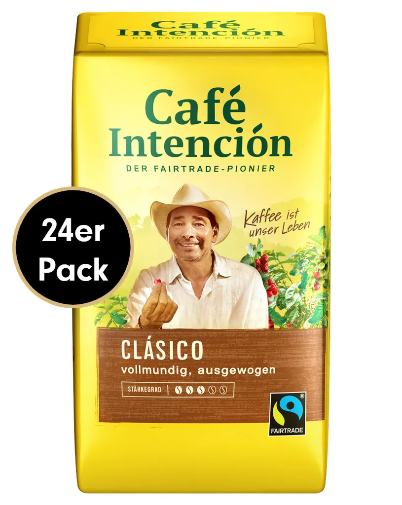 Kaffee-Mega-Sparpaket CLÁSICO Von Café Intención, 24x500g Gemahlen 1 Kaffee-Mega-Sparpaket CLÁSICO Von Café Intención, 24x500g Gemahlen