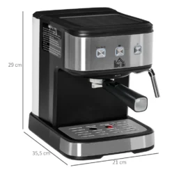 HOMCOM Espressomaschine Kaffeemaschine Aus Edelstahl Siebträgermaschine Mit Milchschäumer 1,5L Wassertank 15 Bar Für Espresso Cappuccino Latte Milchkaffee 850 W 15 HOMCOM Espressomaschine Kaffeemaschine Aus Edelstahl Siebträgermaschine Mit Milchschäumer 1,5L Wassertank 15 Bar Für Espresso Cappuccino Latte Milchkaffee 850 W -De’Longhi Verkaufsgeschäft 3bf653cefb9d8600b5a01d6d2e98ca77