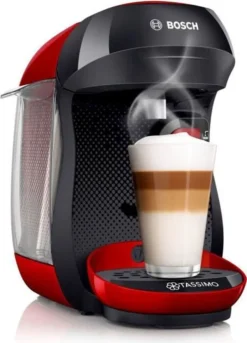 TASSIMO Kaffeekapselmaschine Happy TAS1003, Rot -De’Longhi Verkaufsgeschäft 3bfe5c993513113552902c8086d0bb50