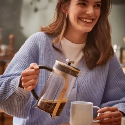 Tchibo Siebstempelkanne, French Press, Edelstahlsieb, Borosilikatglas, 800ml, Silber -De’Longhi Verkaufsgeschäft 3c2dc65f67ed12ff7e84cd470a942b80