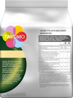TASSIMO Kapseln 2 X Latte Macchiato Vielfaltspakete + Vivy 2 Schwarz Gratis -De’Longhi Verkaufsgeschäft 3ce65c58cccd5040529a0ffb2dfc486f