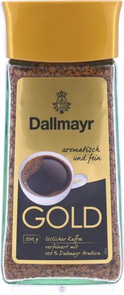 Dallmayr Gold | Löslicher Kaffee | 200g-Glas -De’Longhi Verkaufsgeschäft 3e6adb8764ccb0b53e0d342b29643ff9