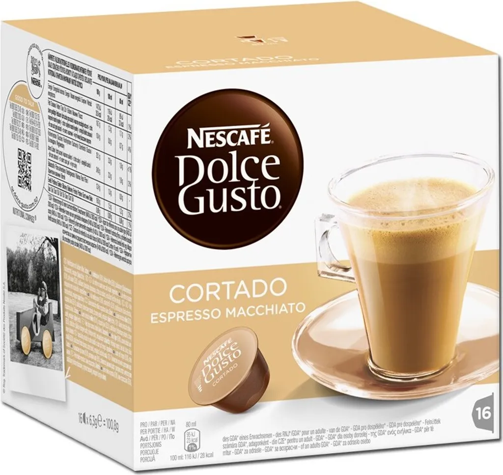 Nescafé® Nescafé Dolce Gusto Cortado Espresso Macchiato | 16 Portionen 1 Nescafé® Nescafé Dolce Gusto Cortado Espresso Macchiato | 16 Portionen