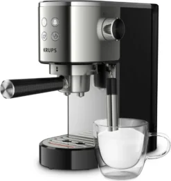 Krups XP 442 - Espresso Siebträger - Edelstahl/schwarz -De’Longhi Verkaufsgeschäft 41616a0dd23e420f0184ebc922ce37a3