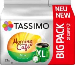 TASSIMO Kapseln Morning Café Filter XL T Discs 1 Packung - 21 Getränke Kaffeekapseln -De’Longhi Verkaufsgeschäft 4250cd0ad2171af1db6c330481344875