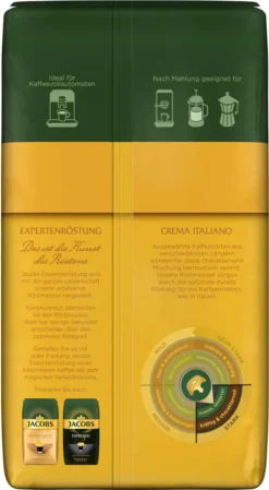 JACOBS Kaffeebohnen Expertenröstung Crema Italiano 3 Kg Geröstete Bohnen+ 1 Jacobs Barista Becher+ 1 Dose 14 JACOBS Kaffeebohnen Expertenröstung Crema Italiano 3 Kg Geröstete Bohnen+ 1 Jacobs Barista Becher+ 1 Dose -De’Longhi Verkaufsgeschäft 4358c430c1e706556883ad4a8c67afaa 1