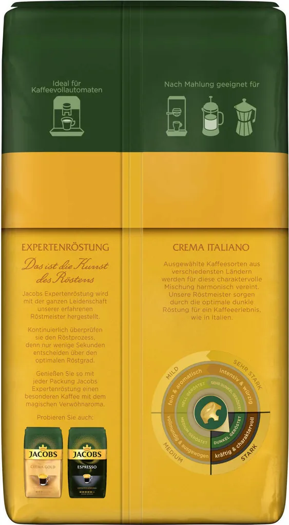 JACOBS Kaffeebohnen Expertenröstung Crema Italiano 3 Kg Geröstete Bohnen+ 1 Jacobs Barista Becher+ 1 Dose 5 JACOBS Kaffeebohnen Expertenröstung Crema Italiano 3 Kg Geröstete Bohnen+ 1 Jacobs Barista Becher+ 1 Dose – Bild 5