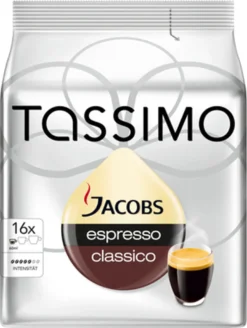 Tassimo Jacobs Espresso Classico | 16 T Discs, Kaffeekapseln 20 Tassimo Jacobs Espresso Classico | 16 T Discs, Kaffeekapseln -De’Longhi Verkaufsgeschäft 48db1defc7b502df1bffc3e41b51c053
