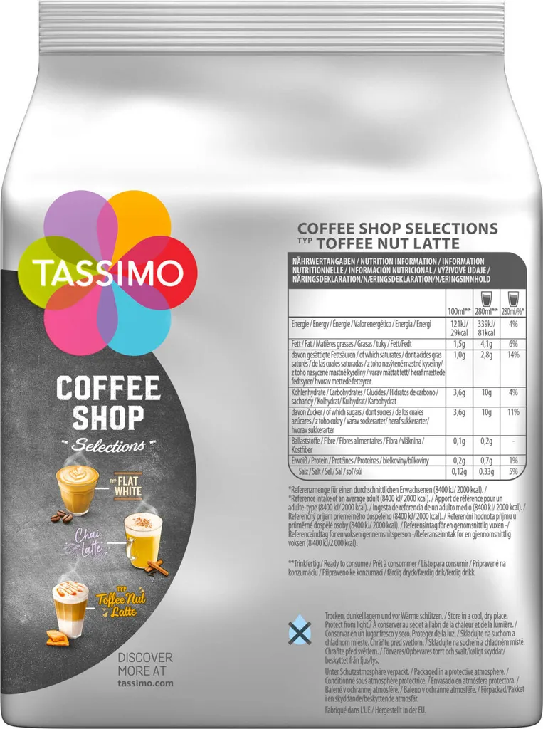 TASSIMO Coffee Shop Selections Toffee Nut Latte T Discs Kapseln 5 X 8 Getränke 3 TASSIMO Coffee Shop Selections Toffee Nut Latte T Discs Kapseln 5 X 8 Getränke – Bild 3
