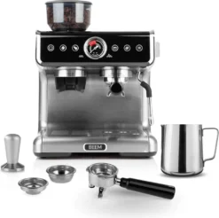 BEEM ESPRESSO-GRIND-PROFESSION Espresso-Siebträgermaschine Mit Mahlwerk - 15 Bar Espressomaschine Siebträger Maschine Barista Kaffee Mahlwerk Milchaufschäumer -De’Longhi Verkaufsgeschäft 49b921d4b823a3b7917753f439cbc071
