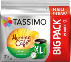 TASSIMO Kapseln Morning Café Filter XL T Discs 1 Packung - 21 Getränke Kaffeekapseln -De’Longhi Verkaufsgeschäft 4bb94138fd2148a4d68375df0c159a4f 1