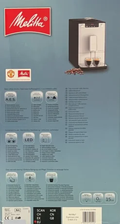 Melitta EspressoLine E950-213 Kaffeevollautomat, Silber/Schwarz -De’Longhi Verkaufsgeschäft 4c41d485b302e6c009fc9795551dc66d