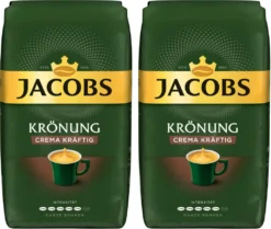 JACOBS Kaffeebohnen Krönung Crema Kräftig 2 X 1kg Ganze Kaffee Bohnen + 1 Aluminium Dose Im Barista-Design -De’Longhi Verkaufsgeschäft 4c6a9cbace6892285f86a479868a2956