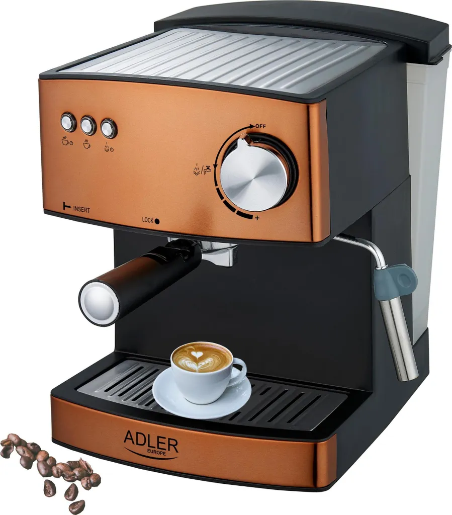 Adler Espressomaschine | Kaffeemaschine | Milchaufschäumer | Cappuccinomaschine | Siebträger Espressomaschine | Elektrische Espressomaschine | Bronze Design | 1,6L Wassertank | 850 Watt |15 Bar | 7 Adler Espressomaschine | Kaffeemaschine | Milchaufschäumer | Cappuccinomaschine | Siebträger Espressomaschine | Elektrische Espressomaschine | Bronze Design | 1,6L Wassertank | 850 Watt |15 Bar | – Bild 7