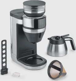 SEVERIN FILKA Vollautomat Für Filterkaffee Mit Thermokanne KA 4851 Aus Edelstahl, Matt-schwarz Edelstahl-gebürstet -De’Longhi Verkaufsgeschäft 55abe5d708703aaef630eeb0deb0e6f3